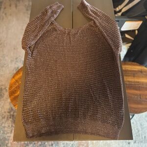 Express Metallic Brown Women's Sweater